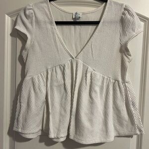 large white ALYA babydoll blouse